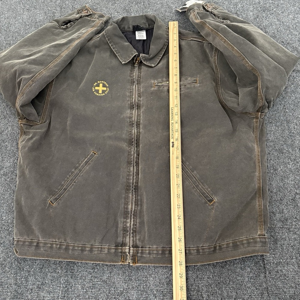 New Vintage Y2K Dickies X Doc Martens Gray Detroit Canvas Jacket Workwear Sz XL - Picture 12 of 14